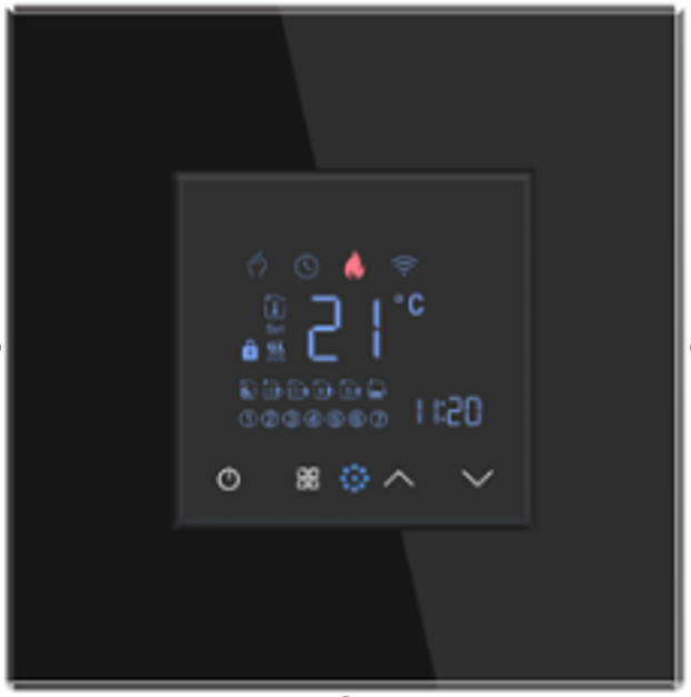 Tuya Zigbee Smart AC Thermostat, Touch LCD, Two-Control Heating & Cooling, Zigbee Hub/App Control, Alexa Google Compatible, Modern Display, Programmable, Secure, Durable